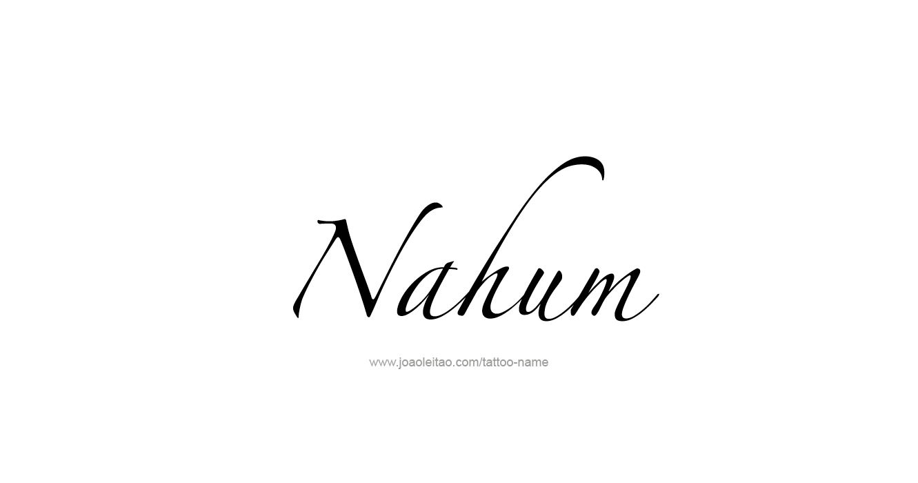 Tattoo Design Prophet Name Nahum