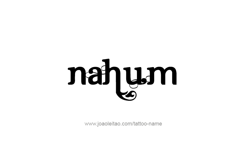 Tattoo Design Prophet Name Nahum