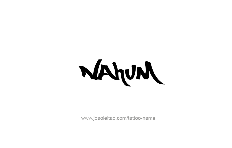 Tattoo Design Prophet Name Nahum