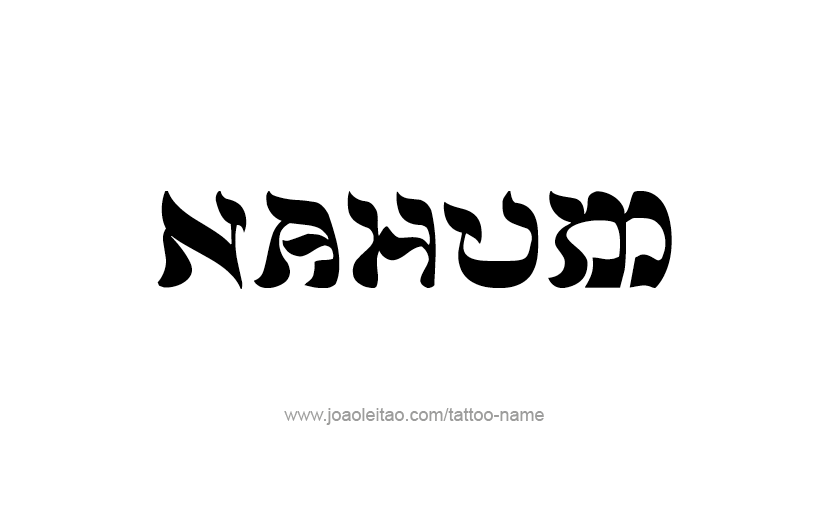 Tattoo Design Prophet Name Nahum