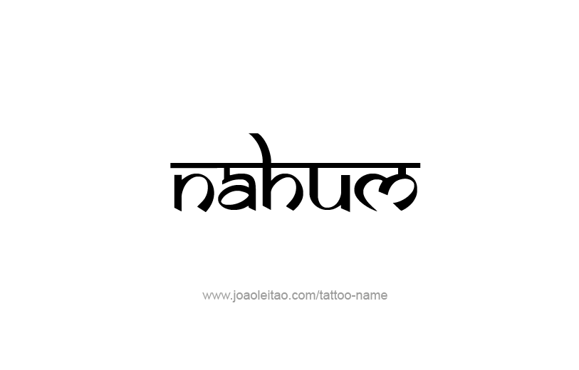 Tattoo Design Prophet Name Nahum