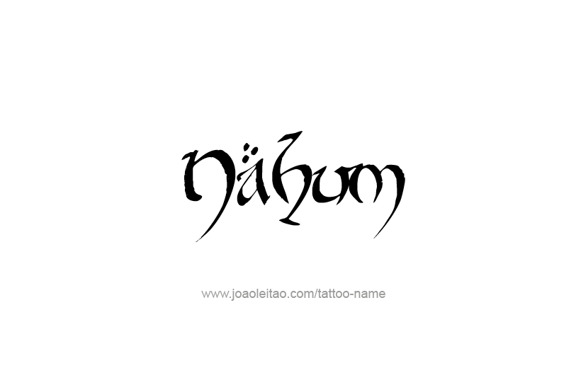 Tattoo Design Prophet Name Nahum