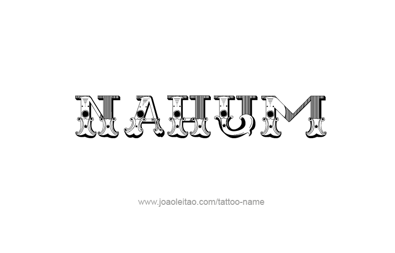 Tattoo Design Prophet Name Nahum