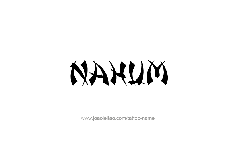 Tattoo Design Prophet Name Nahum