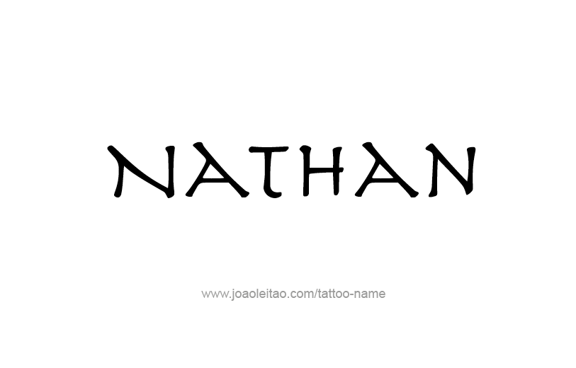 Tattoo Design Prophet Name Nathan