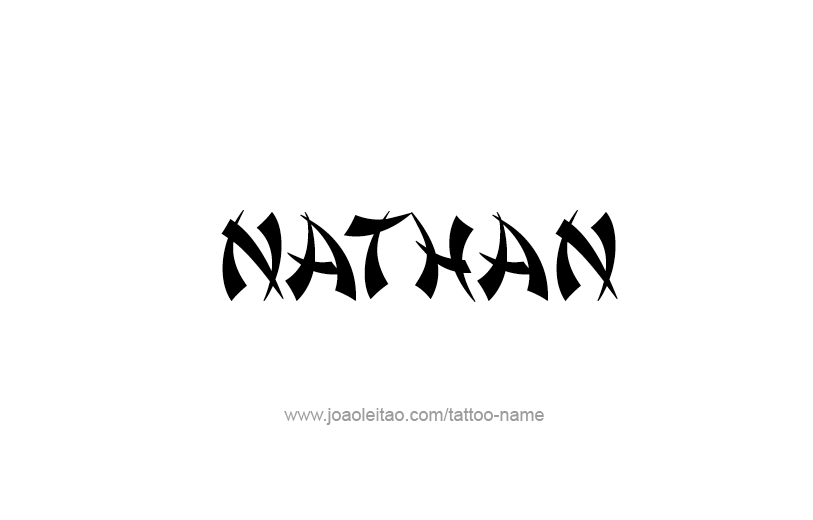 Tattoo Design Prophet Name Nathan