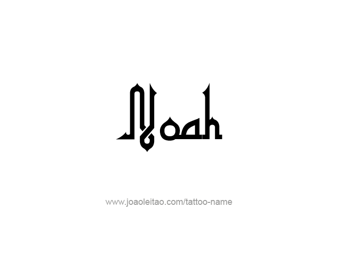 Tattoo Design Prophet Name Noah