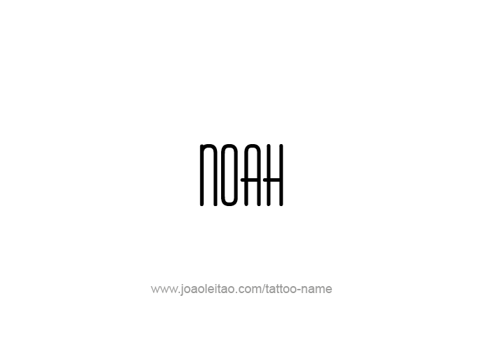 Tattoo Design Prophet Name Noah