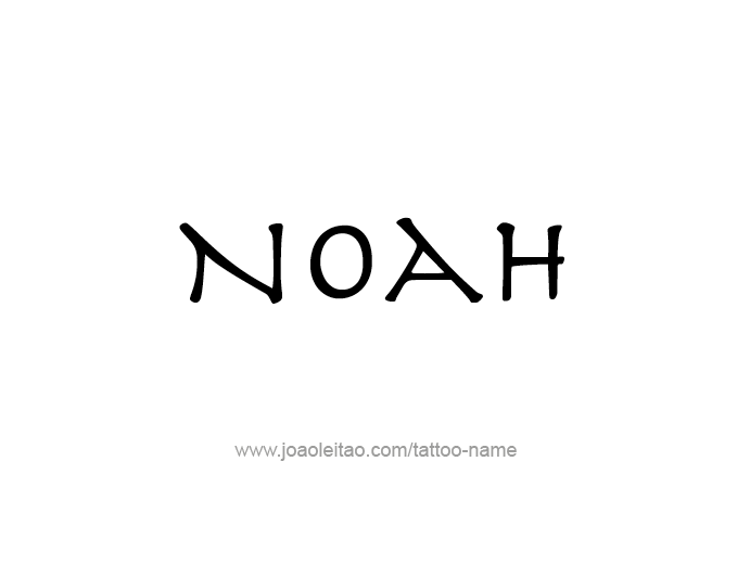 Tattoo Design Prophet Name Noah