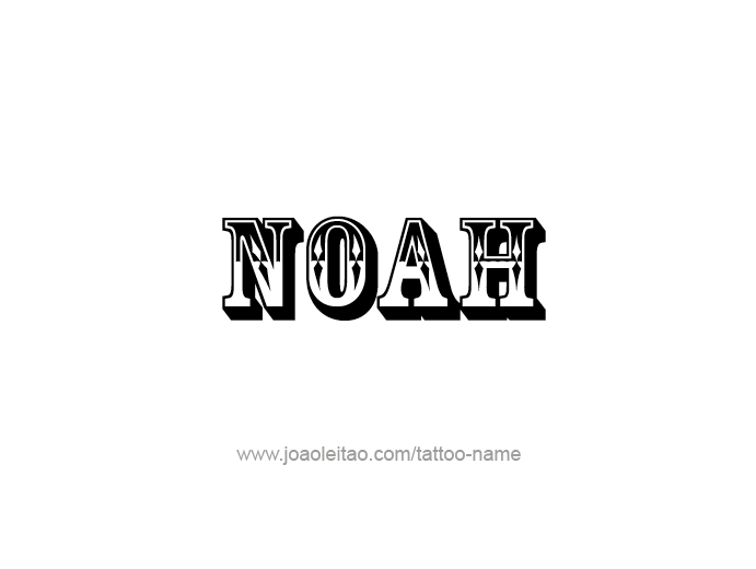 Tattoo Design Prophet Name Noah