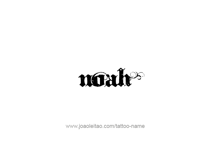 Tattoo Design Prophet Name Noah