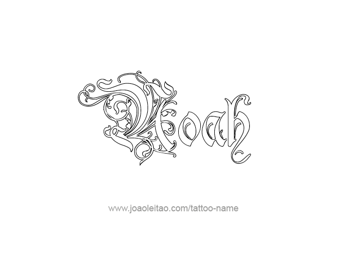 Tattoo Design Prophet Name Noah