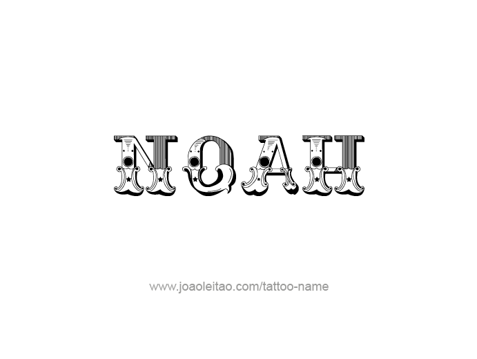 Tattoo Design Prophet Name Noah