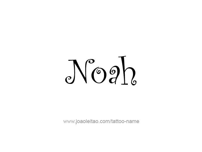 Tattoo Design Prophet Name Noah