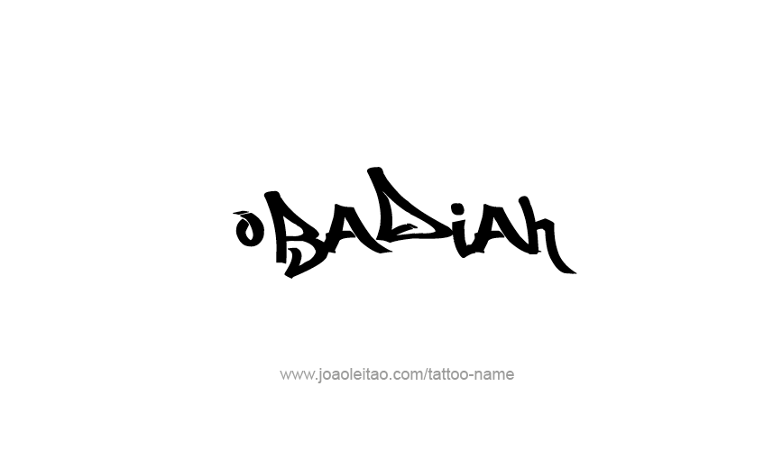 Tattoo Design Prophet Name Obadiah