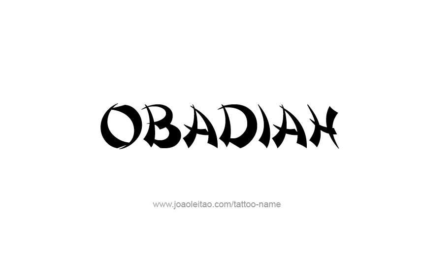 Tattoo Design Prophet Name Obadiah