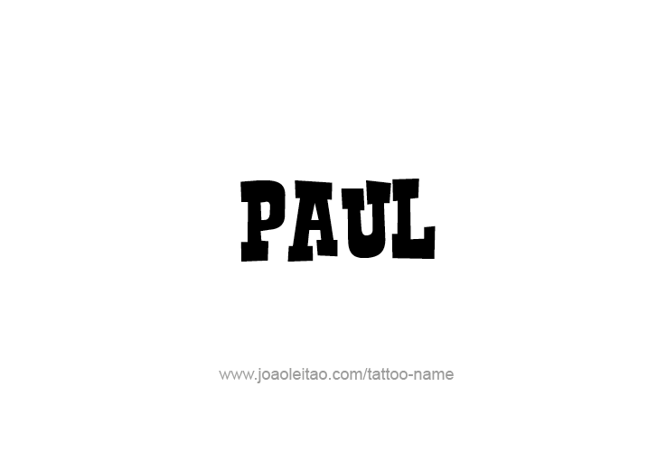 Tattoo Design Prophet Name Paul