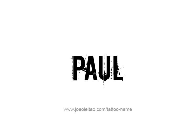 Tattoo Design Prophet Name Paul