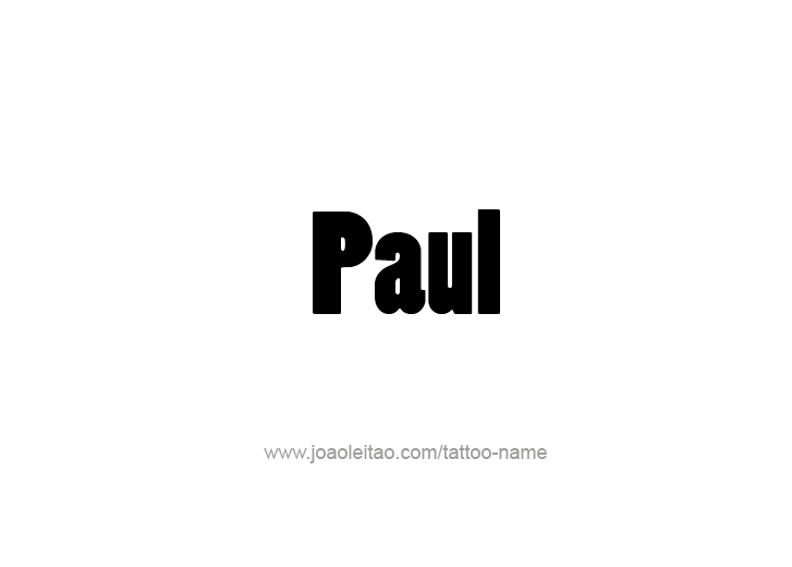 Tattoo Design Prophet Name Paul