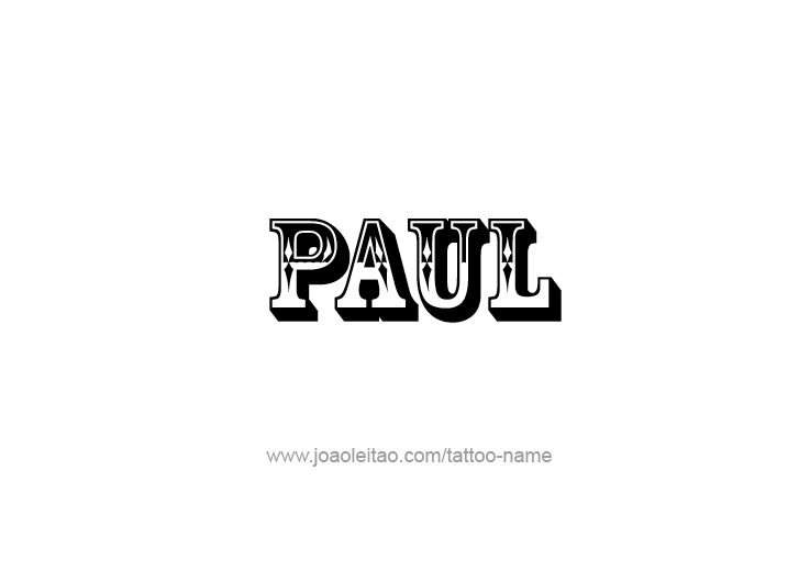 Tattoo Design Prophet Name Paul