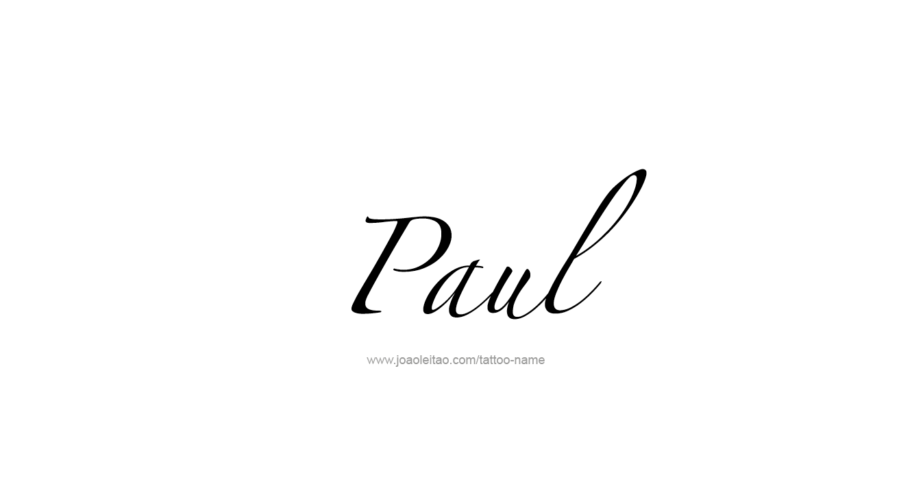 Tattoo Design Prophet Name Paul