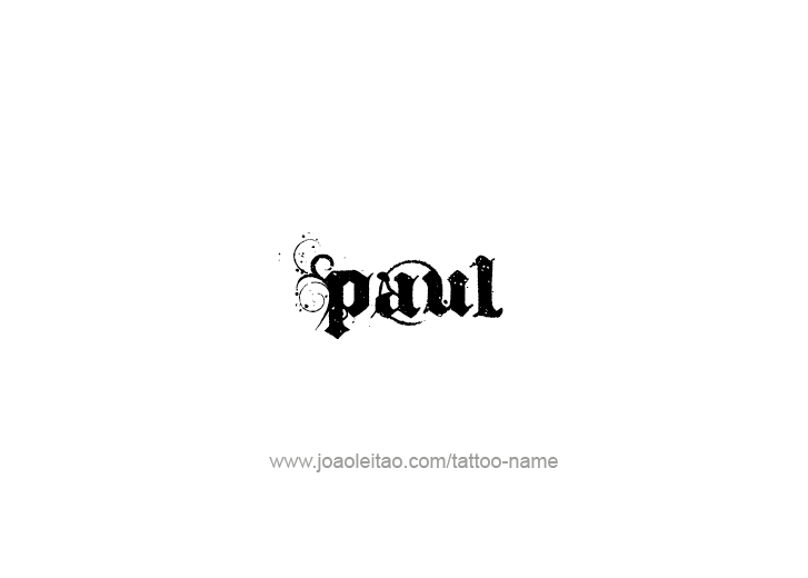 Tattoo Design Prophet Name Paul