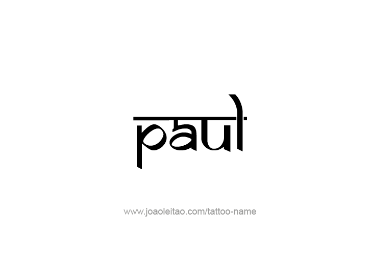 Tattoo Design Prophet Name Paul