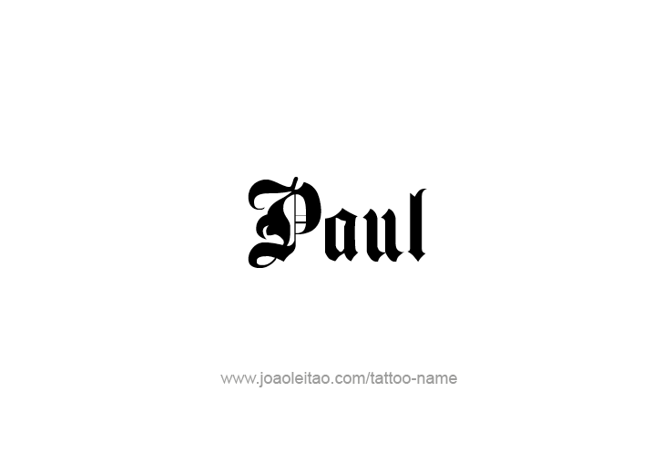 Tattoo Design Prophet Name Paul