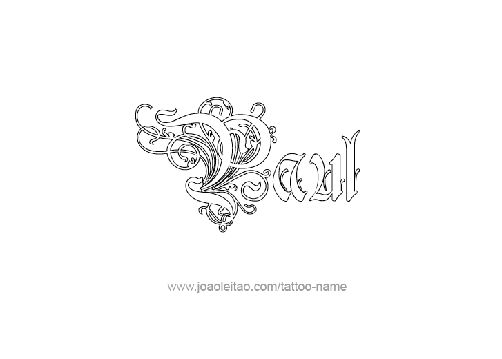 Tattoo Design Prophet Name Paul