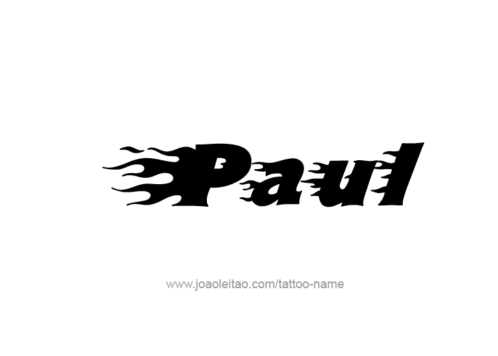 Tattoo Design Prophet Name Paul