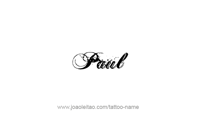 Tattoo Design Prophet Name Paul