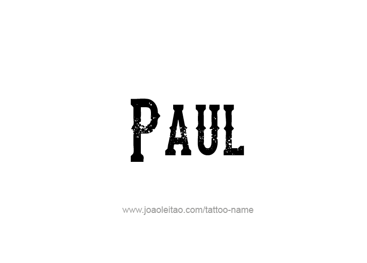 Tattoo Design Prophet Name Paul