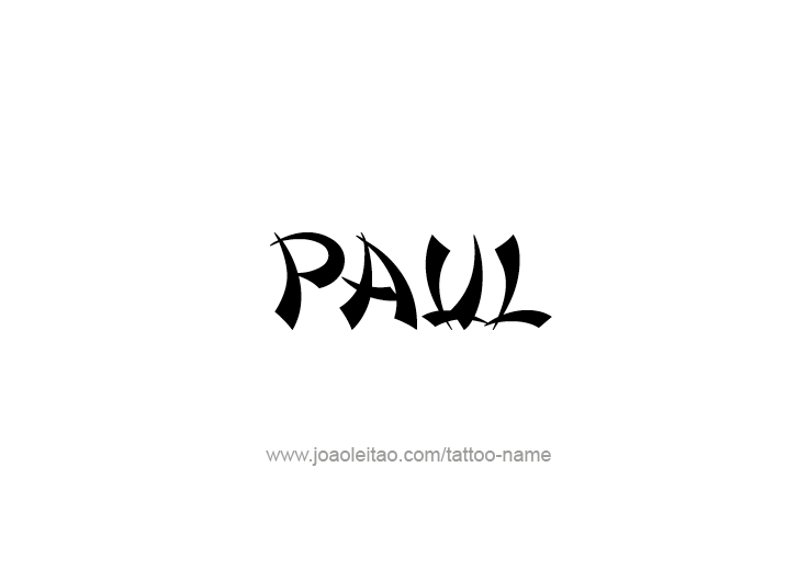 Tattoo Design Prophet Name Paul