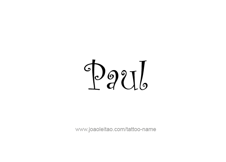 Tattoo Design Prophet Name Paul