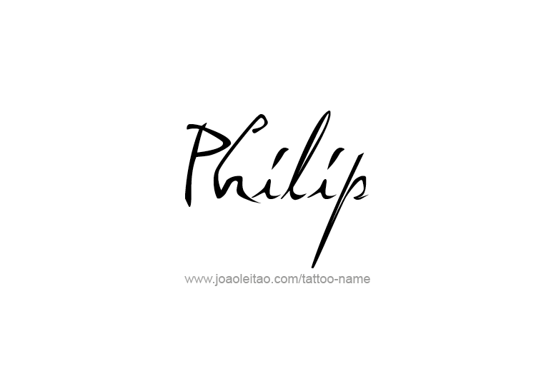 Tattoo Design Prophet Name Philip