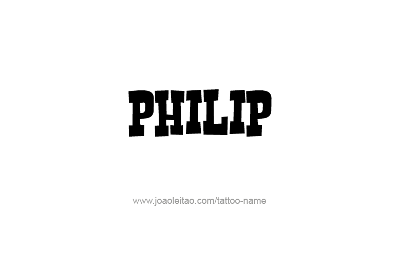 Tattoo Design Prophet Name Philip