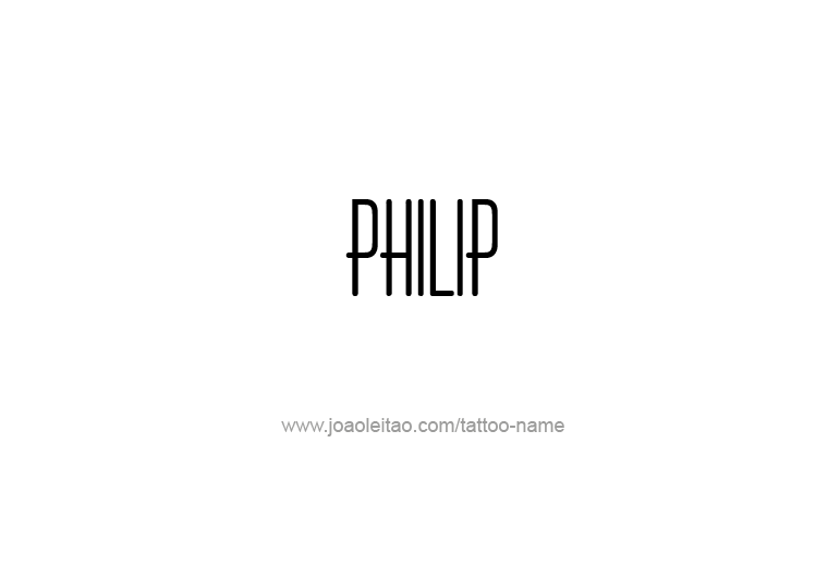 Tattoo Design Prophet Name Philip