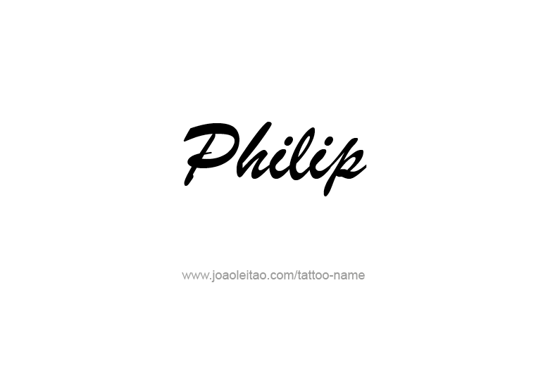 Tattoo Design Prophet Name Philip