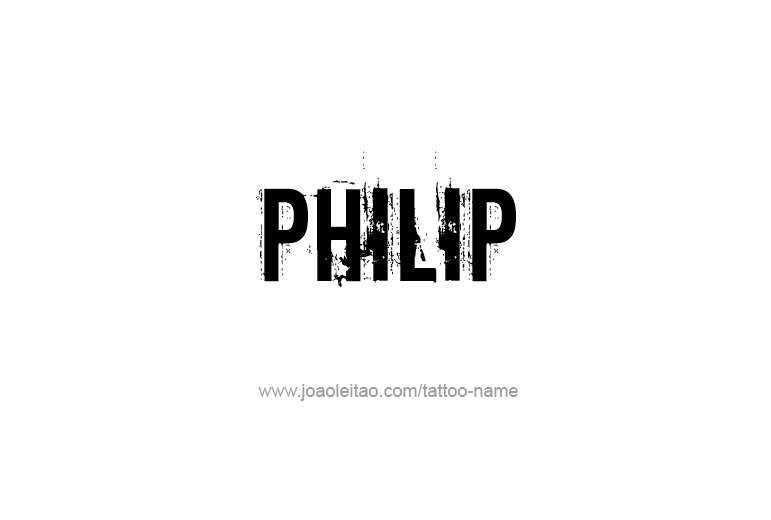 Tattoo Design Prophet Name Philip