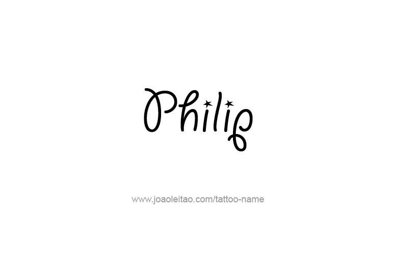 Tattoo Design Prophet Name Philip