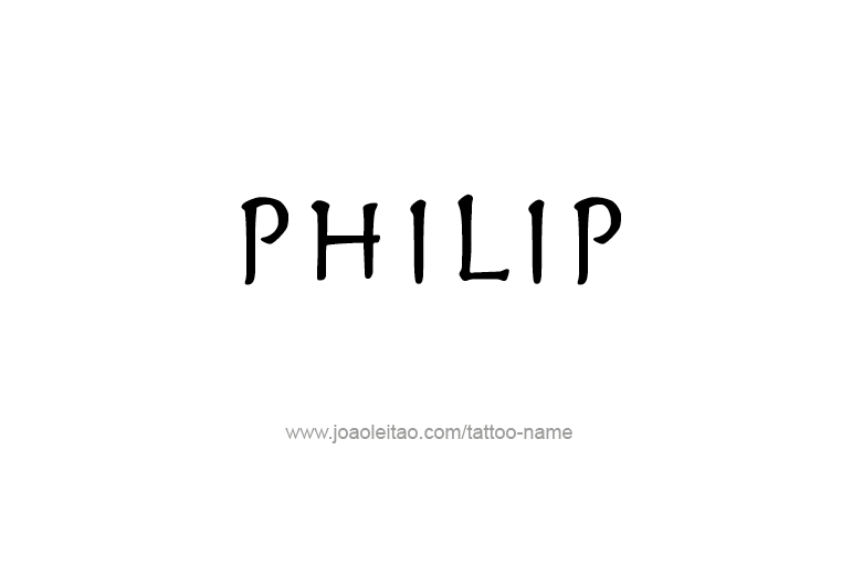 Tattoo Design Prophet Name Philip