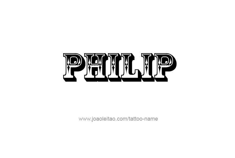 Tattoo Design Prophet Name Philip