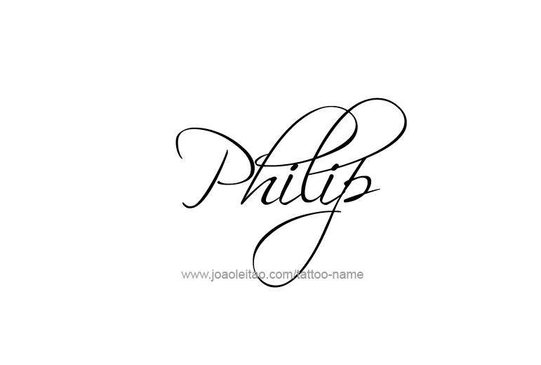 Tattoo Design Prophet Name Philip