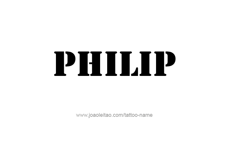 Tattoo Design Prophet Name Philip