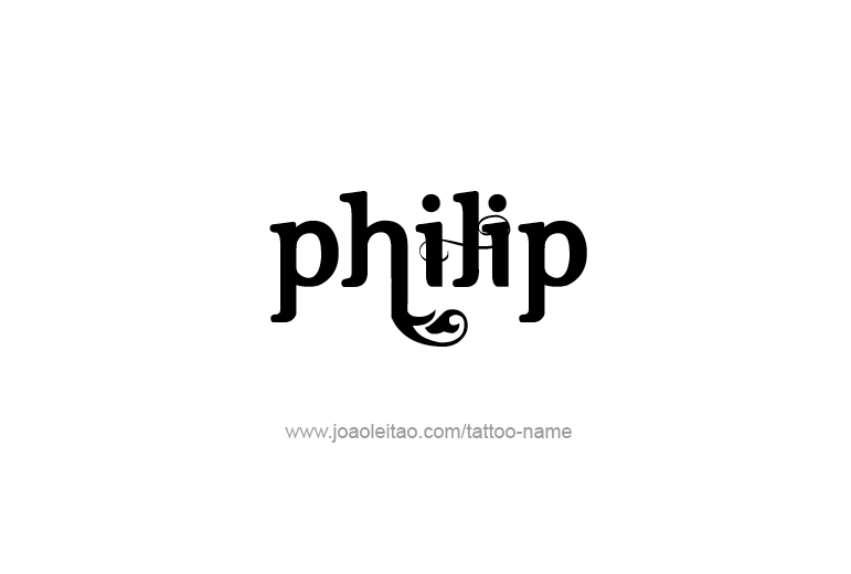 Tattoo Design Prophet Name Philip