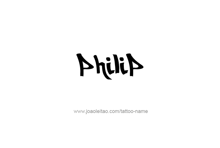 Tattoo Design Prophet Name Philip