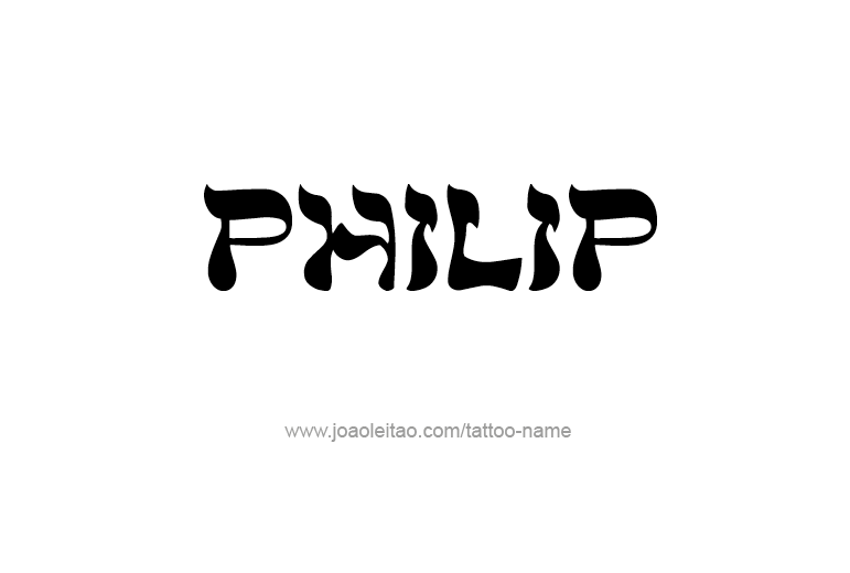 Tattoo Design Prophet Name Philip