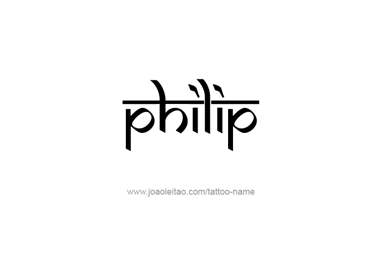 Tattoo Design Prophet Name Philip