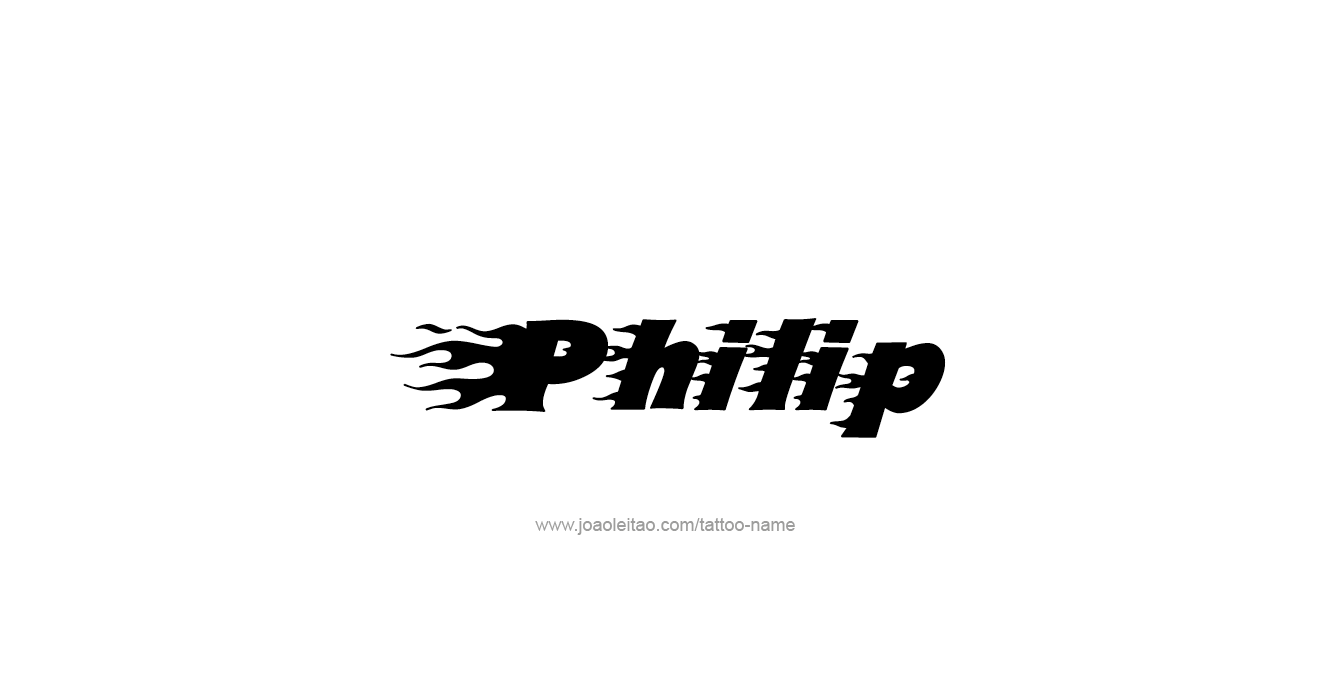 Tattoo Design Prophet Name Philip