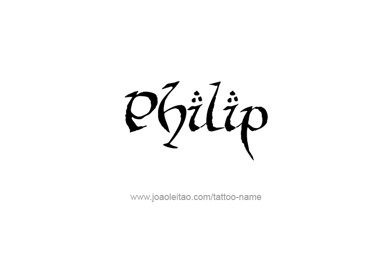 Tattoo Design Prophet Name Philip